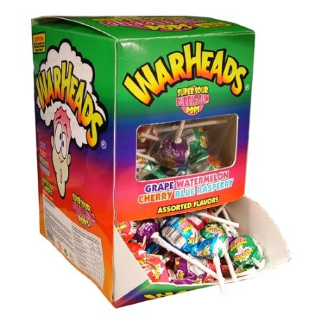 Warheads Super Sour Lollypops