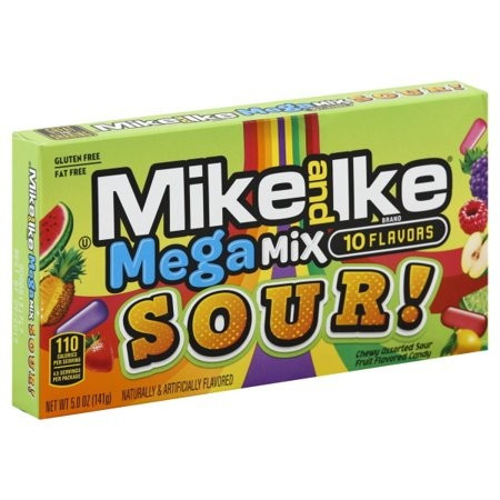 Mike and Ike Sour Mega Mix 10 Flavours