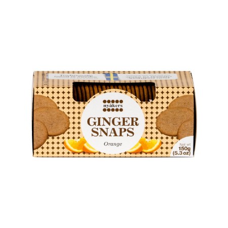 Nyakers Ginger Cookies Snaps Orange