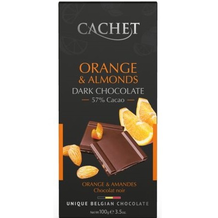 Cachet Dark Chocolate Orange & Almonds