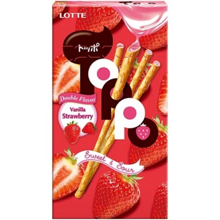 Lotte Toppo Vanilla Strawberry