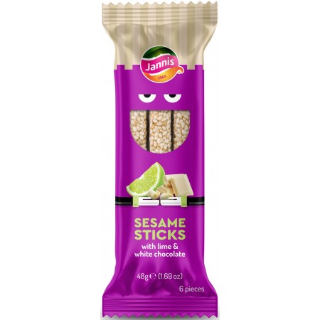 Janis Sesame Sticks Lime & White Chocolate