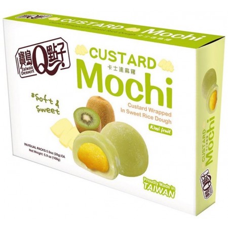 Q Brand Taiwan Dessert Custard Kiwi Mochi
