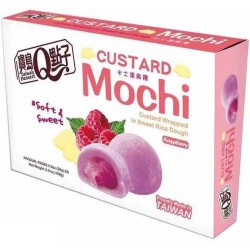 Q Brand Taiwan Dessert Custard Raspberry Mochi