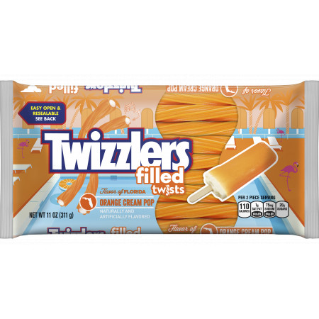 Twizzlers Flavours of America Orange Cream Pop Twists